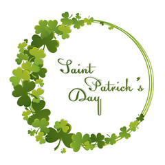 Print with Shamrock for St. Patrick's day
