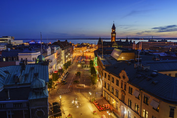 Fototapeta na wymiar Aerial view of the beautiful Helsingborg
