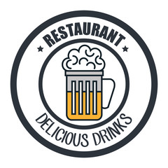 drinks menu restaurant isolated icon vector illustration design