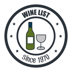 wine list drink isolated icon vector illustration design