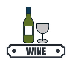wine list drink isolated icon vector illustration design
