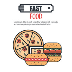 fast food restaurant menu isolated icon vector illustration design