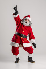 cheerful funny traditional santa claus