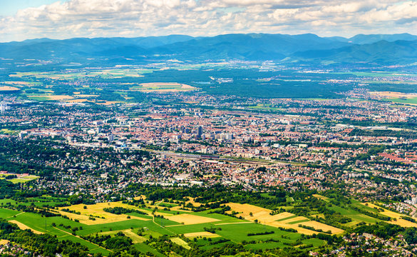 Aerial view of Mulhouse - Haut-Rhin, France