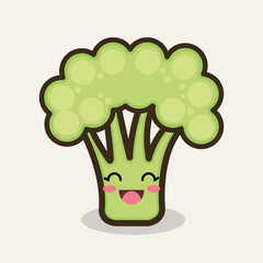 cartoon broccoli vegetable design vector illustration eps 10