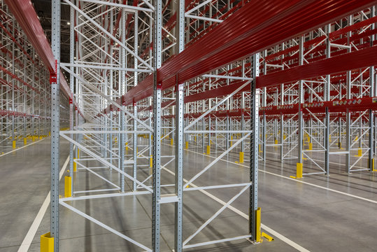 Interior of a modern warehouse ,clean and empty