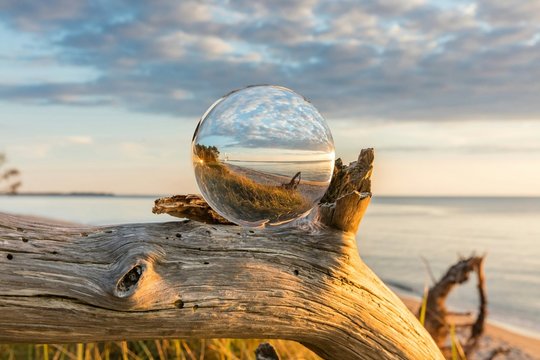 glas und holz am meer