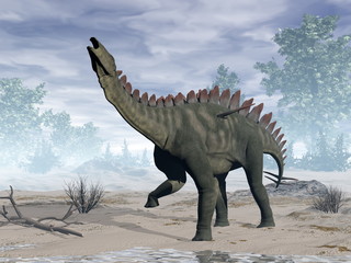 Fototapeta premium Miragaia dinosaur - 3D render