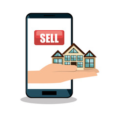 smartphone shopping e-commerce isolated vector illustration eps 10