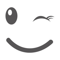 face emoticon kawaii comic vector illustration design