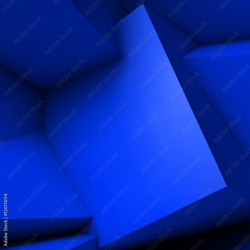 Aufkleber abstract geometric background with overlapping cubes