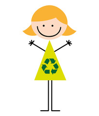 little girl cute character vector illustration design