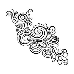Fototapeta premium Hand Drawn Ornament with floral pattern