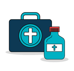 Obraz premium set first aid kit services medical isolated vector illustration eps 10