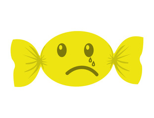 sweet candy character delicious isolated icon vector illustration design