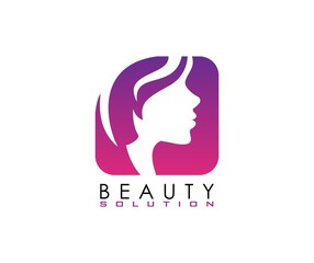 Woman beauty logo