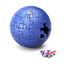 Brexit concept puzzle sphere