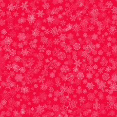 Vector Snowflakes Background Red