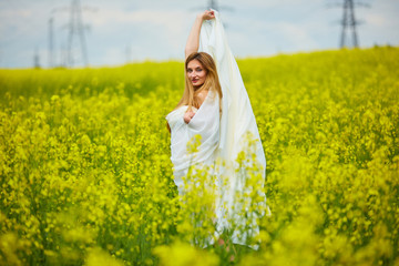 Fototapeta premium Sexy girl on the nature rape