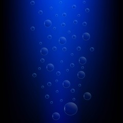 water bubbles in deep ocean