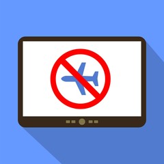Obraz premium Airplane Tablet Icon