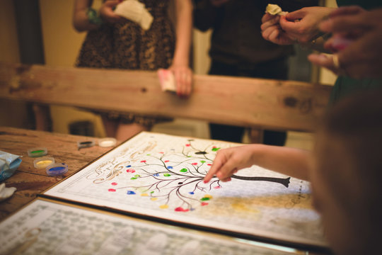 Special wedding book for the guests' fingerprints