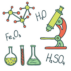 Chemistry and science icons