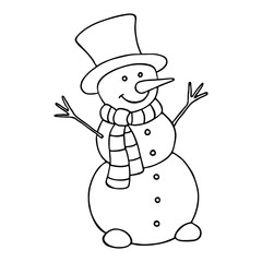 Cartoon snowman.