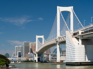 東京港とレインボーブリッジ