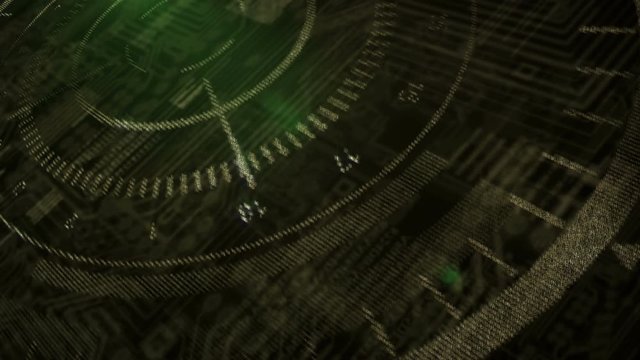 Golden Element.Head up display.Made of matrix code text.Good for techno news intro.Scary techno text titles.Best technological opener.Flying text create HUD Element.Best Background.
