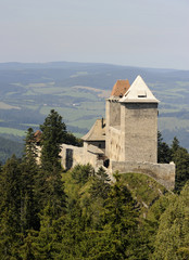 Fototapeta premium The Kasperk castle, National Park Sumava, Bohemian forest, Czech Republic