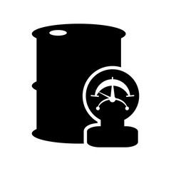 flat design oil barrel and icon vector illustration