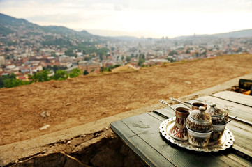 Two cups of bosnian coffee
