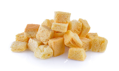 Crispy Bread on white background