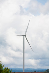 Fototapeta premium Wind turbines with the clouds and sky