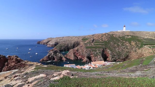 Vista da ilha das Berlengas em Peniche Portugal