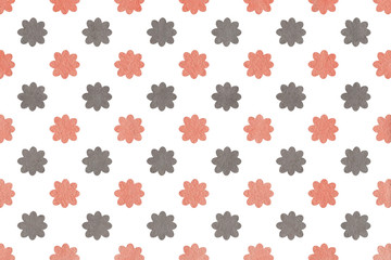 Watercolor pink and grey flowers.