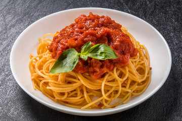 イタリアンパスタ　 アマトリチャーナ　 Spaghetti All'Amatriciana
