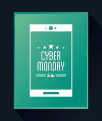 Smartphone icon. Cyber Monday ecommerce and market theme. Colorful design. Vector illustration