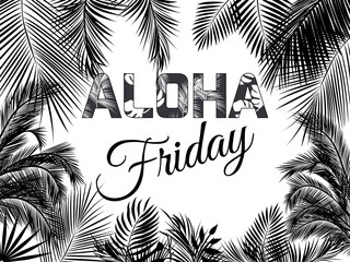 Aloha, Hawaiian Party Template Invitation, T-Shirt design 