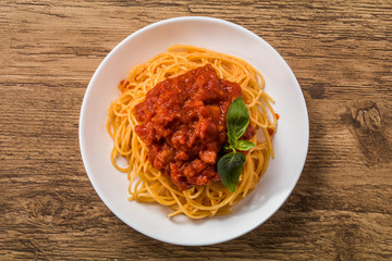 イタリアンパスタ　 アマトリチャーナ　 Spaghetti All'Amatriciana
