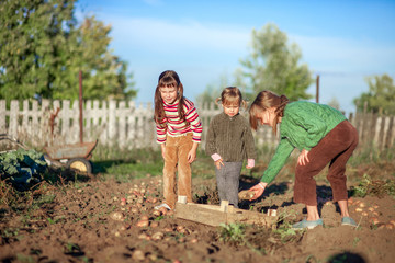 Children in garden.