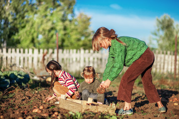 Children in garden.