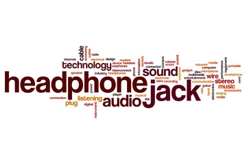 Headphone jack word cloud