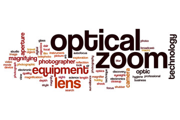 Optical zoom word cloud