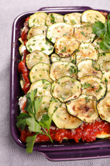 vegetable and beef gratin