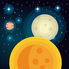 astronomy system solar planets isolated vector illustration eps 10