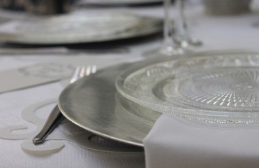 Fancy dinner table setting