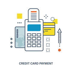 Concept of credit card payment.