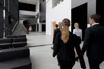 Business people in lobby